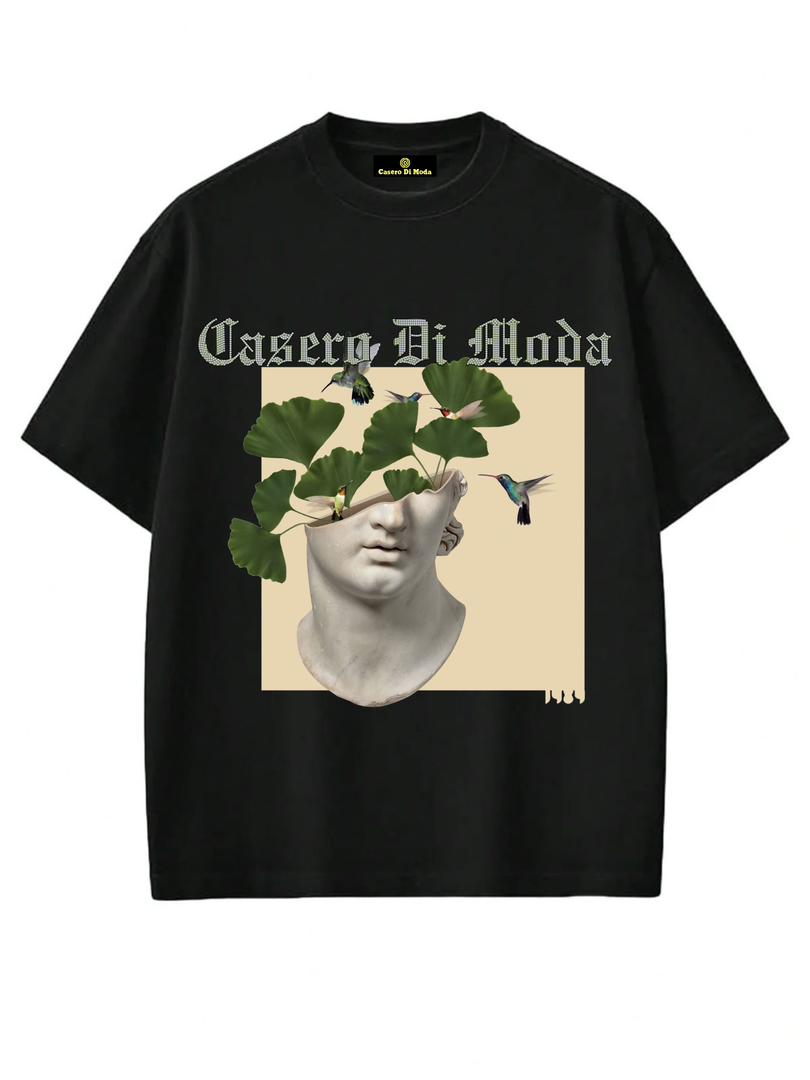 CDM FLOWER BLACK CDM RHINESTONE T-SHIRT - Image 1