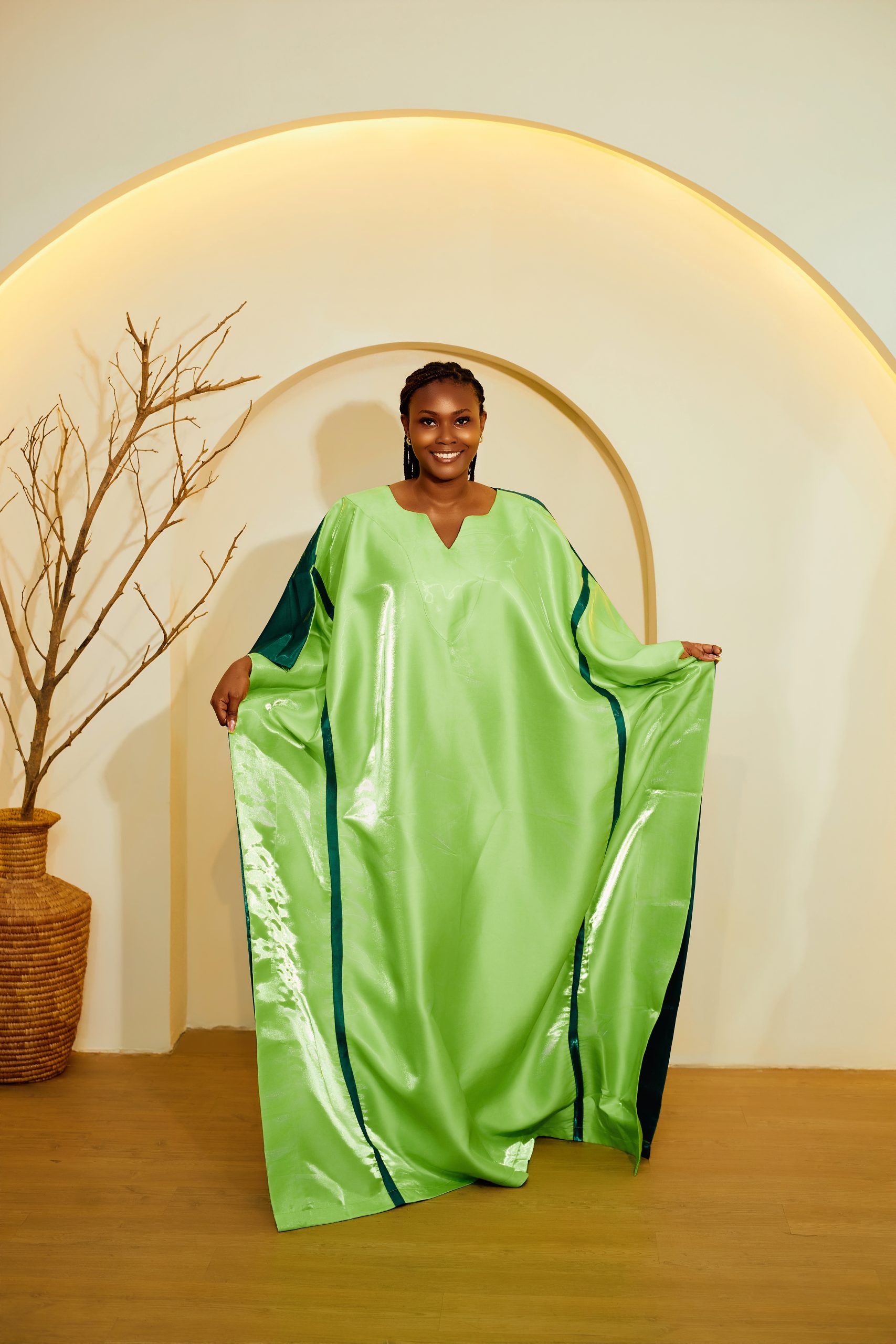 Ivy kaftan neon color 3.jpg Ivy neon and green Bubu - Image 1